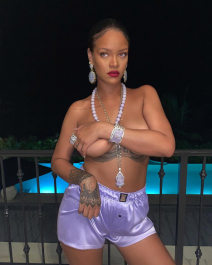 Rihanna Poses Topless in Purple Fenty Boxers
https://www.instagram.com/p/CLUzcxMnm4A/