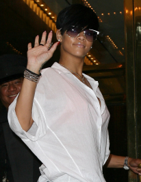 Rihanna at Barney's in NYC. June 29, 2009 X17online.com exclusive
