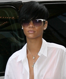 Rihanna at Barney's in NYC. June 29, 2009 X17online.com exclusive