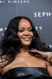 Mandatory Credit: Photo by Nicola Marfisi/AGF/REX/Shutterstock (9565278x)
Rihanna
'Fenty' by Rihanna makeup launch, Milan, Italy - 05 Apr 2018