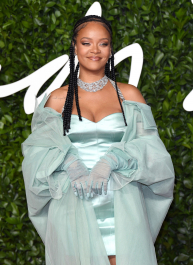 LONDON, ENGLAND - DECEMBER 02: Rihanna attends The Fashion Awards 2019 at the Royal Albert Hall on December 02, 2019 in London, England. (Photo by Karwai Tang/WireImage)