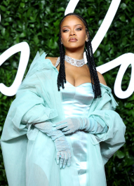 LONDON, ENGLAND - DECEMBER 02: Rihanna arrives at The Fashion Awards 2019 held at Royal Albert Hall on December 02, 2019 in London, England. (Photo by Tim Whitby/BFC/Getty Images)