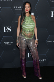 Mandatory Credit: Photo by John Salangsang/Shutterstock (12800782bw)
Rihanna
Fenty Beauty and Fenty Skin photocall, Los Angeles, California, USA - 11 Feb 2022