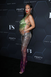 Mandatory Credit: Photo by Matt Baron/Shutterstock (12800783ay)
Rihanna wearing The Attico
Fenty Beauty and Fenty Skin photocall, Los Angeles, California, USA - 11 Feb 2022