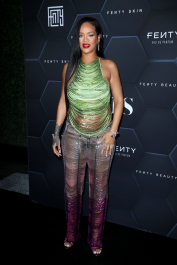 Mandatory Credit: Photo by Matt Baron/Shutterstock (12800783at)
Rihanna wearing The Attico
Fenty Beauty and Fenty Skin photocall, Los Angeles, California, USA - 11 Feb 2022