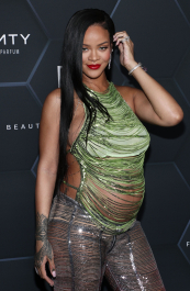 Mandatory Credit: Photo by John Salangsang/Shutterstock (12800782di)
Rihanna
Fenty Beauty and Fenty Skin photocall, Los Angeles, California, USA - 11 Feb 2022