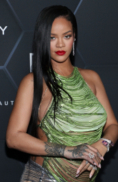 Mandatory Credit: Photo by John Salangsang/Shutterstock (12800782fv)
Rihanna
Fenty Beauty and Fenty Skin photocall, Los Angeles, California, USA - 11 Feb 2022