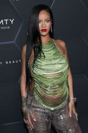 Mandatory Credit: Photo by John Salangsang/Shutterstock (12800782fz)
Rihanna
Fenty Beauty and Fenty Skin photocall, Los Angeles, California, USA - 11 Feb 2022