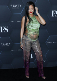 Hollywood, CA  - Fenty Beauty And Fenty Skin Celebration Hosted By Rihanna held at Goya Studios in Hollywood.  Pictured: Rihanna, Robyn Rihanna Fenty NH  BACKGRID USA 11 FEBRUARY 2022  BYLINE MUST READ: Image Press / BACKGRID  USA: +1 310 798 9111 / usasales@backgrid.com  UK: +44 208 344 2007 / uksales@backgrid.com  *UK Clients - Pictures Containing Children
Please Pixelate Face Prior To Publication*