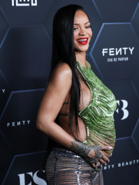 Hollywood, CA  - Fenty Beauty And Fenty Skin Celebration Hosted By Rihanna held at Goya Studios in Hollywood.  Pictured: Rihanna, Robyn Rihanna Fenty NH  BACKGRID USA 11 FEBRUARY 2022  BYLINE MUST READ: Image Press / BACKGRID  USA: +1 310 798 9111 / usasales@backgrid.com  UK: +44 208 344 2007 / uksales@backgrid.com  *UK Clients - Pictures Containing Children
Please Pixelate Face Prior To Publication*