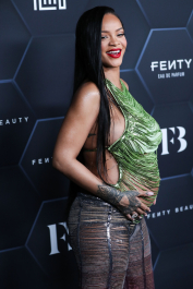 HOLLYWOOD, LOS ANGELES, CALIFORNIA, USA - FEBRUARY 11: Fenty Beauty And Fenty Skin Celebration Hosted By Rihanna held at Goya Studios on February 11, 2022 in Hollywood, Los Angeles, California, United States. (Photo by Xavier Collin/Image Press Agency)  Pictured: A$AP Rocky,ASAP Rocky,Rakim Athelaston Mayers,Rihanna,Robyn Rihanna Fenty NH
Ref: SPL5289286 110222 NON-EXCLUSIVE
Picture by: Xavier Collin/Image Press Agency/Splash News / SplashNews.com  Splash News and Pictures
USA: +1 310-525-5808
London: +44 (0)20 8126 1009
Berlin: +49 175 3764 166
photodesk@splashnews.com  World Rights, No Austria Rights, No Germany Rights, No Italy Rights, No Switzerland Rights