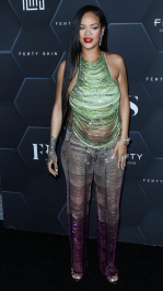 Hollywood, CA  - Fenty Beauty And Fenty Skin Celebration Hosted By Rihanna held at Goya Studios in Hollywood.  Pictured: Rihanna, Robyn Rihanna Fenty NH  BACKGRID USA 11 FEBRUARY 2022  BYLINE MUST READ: Image Press / BACKGRID  USA: +1 310 798 9111 / usasales@backgrid.com  UK: +44 208 344 2007 / uksales@backgrid.com  *UK Clients - Pictures Containing Children
Please Pixelate Face Prior To Publication*