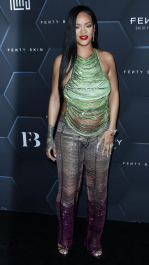 Hollywood, CA  - Fenty Beauty And Fenty Skin Celebration Hosted By Rihanna held at Goya Studios in Hollywood.  Pictured: Rihanna, Robyn Rihanna Fenty NH  BACKGRID USA 11 FEBRUARY 2022  BYLINE MUST READ: Image Press / BACKGRID  USA: +1 310 798 9111 / usasales@backgrid.com  UK: +44 208 344 2007 / uksales@backgrid.com  *UK Clients - Pictures Containing Children
Please Pixelate Face Prior To Publication*