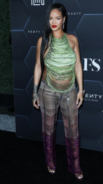 Hollywood, CA  - Fenty Beauty And Fenty Skin Celebration Hosted By Rihanna held at Goya Studios in Hollywood.  Pictured: Rihanna, Robyn Rihanna Fenty NH  BACKGRID USA 11 FEBRUARY 2022  BYLINE MUST READ: Image Press / BACKGRID  USA: +1 310 798 9111 / usasales@backgrid.com  UK: +44 208 344 2007 / uksales@backgrid.com  *UK Clients - Pictures Containing Children
Please Pixelate Face Prior To Publication*