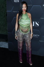 Hollywood, CA  - Fenty Beauty And Fenty Skin Celebration Hosted By Rihanna held at Goya Studios in Hollywood.  Pictured: Rihanna, Robyn Rihanna Fenty NH  BACKGRID USA 11 FEBRUARY 2022  BYLINE MUST READ: Image Press / BACKGRID  USA: +1 310 798 9111 / usasales@backgrid.com  UK: +44 208 344 2007 / uksales@backgrid.com  *UK Clients - Pictures Containing Children
Please Pixelate Face Prior To Publication*