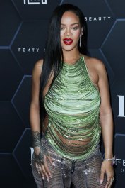 Hollywood, CA  - Fenty Beauty And Fenty Skin Celebration Hosted By Rihanna held at Goya Studios in Hollywood.  Pictured: Rihanna, Robyn Rihanna Fenty NH  BACKGRID USA 11 FEBRUARY 2022  BYLINE MUST READ: Image Press / BACKGRID  USA: +1 310 798 9111 / usasales@backgrid.com  UK: +44 208 344 2007 / uksales@backgrid.com  *UK Clients - Pictures Containing Children
Please Pixelate Face Prior To Publication*