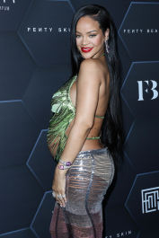 Hollywood, CA  - Fenty Beauty And Fenty Skin Celebration Hosted By Rihanna held at Goya Studios in Hollywood.  Pictured: Rihanna, Robyn Rihanna Fenty NH  BACKGRID USA 11 FEBRUARY 2022  BYLINE MUST READ: Image Press / BACKGRID  USA: +1 310 798 9111 / usasales@backgrid.com  UK: +44 208 344 2007 / uksales@backgrid.com  *UK Clients - Pictures Containing Children
Please Pixelate Face Prior To Publication*