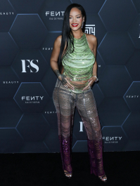 Hollywood, CA  - Fenty Beauty And Fenty Skin Celebration Hosted By Rihanna held at Goya Studios in Hollywood.  Pictured: Rihanna, Robyn Rihanna Fenty NH  BACKGRID USA 11 FEBRUARY 2022  BYLINE MUST READ: Image Press / BACKGRID  USA: +1 310 798 9111 / usasales@backgrid.com  UK: +44 208 344 2007 / uksales@backgrid.com  *UK Clients - Pictures Containing Children
Please Pixelate Face Prior To Publication*