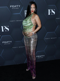 Hollywood, CA  - Fenty Beauty And Fenty Skin Celebration Hosted By Rihanna held at Goya Studios in Hollywood.  Pictured: Rihanna, Robyn Rihanna Fenty NH  BACKGRID USA 11 FEBRUARY 2022  BYLINE MUST READ: Image Press / BACKGRID  USA: +1 310 798 9111 / usasales@backgrid.com  UK: +44 208 344 2007 / uksales@backgrid.com  *UK Clients - Pictures Containing Children
Please Pixelate Face Prior To Publication*