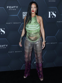 Hollywood, CA  - Fenty Beauty And Fenty Skin Celebration Hosted By Rihanna held at Goya Studios in Hollywood.  Pictured: Rihanna, Robyn Rihanna Fenty NH  BACKGRID USA 11 FEBRUARY 2022  BYLINE MUST READ: Image Press / BACKGRID  USA: +1 310 798 9111 / usasales@backgrid.com  UK: +44 208 344 2007 / uksales@backgrid.com  *UK Clients - Pictures Containing Children
Please Pixelate Face Prior To Publication*