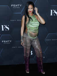 Hollywood, CA  - Fenty Beauty And Fenty Skin Celebration Hosted By Rihanna held at Goya Studios in Hollywood.  Pictured: Rihanna, Robyn Rihanna Fenty NH  BACKGRID USA 11 FEBRUARY 2022  BYLINE MUST READ: Image Press / BACKGRID  USA: +1 310 798 9111 / usasales@backgrid.com  UK: +44 208 344 2007 / uksales@backgrid.com  *UK Clients - Pictures Containing Children
Please Pixelate Face Prior To Publication*