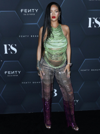 Hollywood, CA  - Fenty Beauty And Fenty Skin Celebration Hosted By Rihanna held at Goya Studios in Hollywood.  Pictured: Rihanna, Robyn Rihanna Fenty NH  BACKGRID USA 11 FEBRUARY 2022  BYLINE MUST READ: Image Press / BACKGRID  USA: +1 310 798 9111 / usasales@backgrid.com  UK: +44 208 344 2007 / uksales@backgrid.com  *UK Clients - Pictures Containing Children
Please Pixelate Face Prior To Publication*