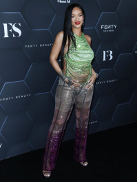 Hollywood, CA  - Fenty Beauty And Fenty Skin Celebration Hosted By Rihanna held at Goya Studios in Hollywood.  Pictured: Rihanna, Robyn Rihanna Fenty NH  BACKGRID USA 11 FEBRUARY 2022  BYLINE MUST READ: Image Press / BACKGRID  USA: +1 310 798 9111 / usasales@backgrid.com  UK: +44 208 344 2007 / uksales@backgrid.com  *UK Clients - Pictures Containing Children
Please Pixelate Face Prior To Publication*