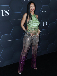 Hollywood, CA  - Fenty Beauty And Fenty Skin Celebration Hosted By Rihanna held at Goya Studios in Hollywood.  Pictured: Rihanna, Robyn Rihanna Fenty NH  BACKGRID USA 11 FEBRUARY 2022  BYLINE MUST READ: Image Press / BACKGRID  USA: +1 310 798 9111 / usasales@backgrid.com  UK: +44 208 344 2007 / uksales@backgrid.com  *UK Clients - Pictures Containing Children
Please Pixelate Face Prior To Publication*