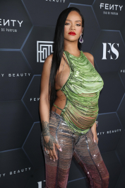 Hollywood, CA  - Fenty Beauty And Fenty Skin Celebration Hosted By Rihanna held at Goya Studios in Hollywood.  Pictured: Rihanna  BACKGRID USA 12 FEBRUARY 2022  BYLINE MUST READ: MediaPunch / BACKGRID  USA: +1 310 798 9111 / usasales@backgrid.com  UK: +44 208 344 2007 / uksales@backgrid.com  *UK Clients - Pictures Containing Children
Please Pixelate Face Prior To Publication*