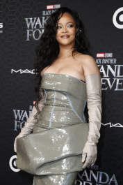 Mandatory Credit: Photo by CAROLINE BREHMAN/EPA-EFE/Shutterstock (13501165ec)
Rihanna attends the premiere of Marvel's 'Black Panther: Wakanda Forever' at the Dolby Theatre in Los Angeles, California, USA, 26 October 2022. The movie is set to be release on 11 November 2022 in the USA.
'Black Panther: Wakanda Forever' premiere in Los Angeles, USA - 26 Oct 2022