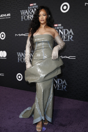 Mandatory Credit: Photo by CAROLINE BREHMAN/EPA-EFE/Shutterstock (13501165dy)
Rihanna attends the premiere of Marvel's 'Black Panther: Wakanda Forever' at the Dolby Theatre in Los Angeles, California, USA, 26 October 2022. The movie is set to be release on 11 November 2022 in the USA.
'Black Panther: Wakanda Forever' premiere in Los Angeles, USA - 26 Oct 2022