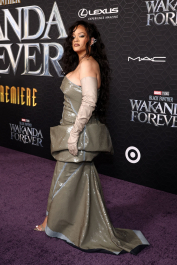 Mandatory Credit: Photo by John Salangsang/Shutterstock (13499847qc)
Rihanna
'Wakanda Forever' premiere, Arrivals, Los Angeles, California, USA - 26 Oct 2022