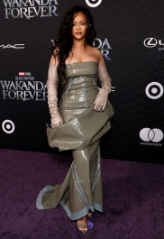 Mandatory Credit: Photo by John Salangsang/Shutterstock (13499847pq)
Rihanna
'Wakanda Forever' premiere, Arrivals, Los Angeles, California, USA - 26 Oct 2022