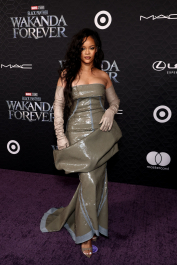 Mandatory Credit: Photo by John Salangsang/Shutterstock (13499847ps)
Rihanna
'Wakanda Forever' premiere, Arrivals, Los Angeles, California, USA - 26 Oct 2022