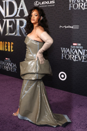 Mandatory Credit: Photo by John Salangsang/Shutterstock (13499847qa)
Rihanna
'Wakanda Forever' premiere, Arrivals, Los Angeles, California, USA - 26 Oct 2022