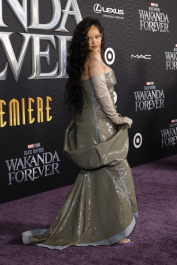 LOS ANGELES, CALIFORNIA - OCTOBER 26:  Rihanna attends Marvel Studios' "Black Panther 2: Wakanda Forever" Premiere at El Capitan Theatre on October 26, 2022 in Los Angeles, California. (Photo by Frazer Harrison/GA/The Hollywood Reporter via Getty Images)