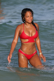 167631, Christina Milian shows off her incredible figure in a small halter neck bikini while enjoying the sunshine with friends in Miami Beach. Miami Beach, Florida - Saturday July 16, 2017. Photograph: Â© Thibault Monnier/LCD, PacificCoastNews. Los Angeles Office (PCN): +1 310.822.0419 UK Office (Avalon): +44 (0) 20 7421 6000 sales@pacificcoastnews.com FEE MUST BE AGREED PRIOR TO USAGE