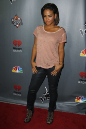 Singer Christina Milian arrives at the NBC's "The Voice" Season 3 red carpet at House of Blues in West Hollywood, California, November 8, 2012. REUTERS/Jonathan Alcorn (UNITED STATES - Tags: ENTERTAINMENT)